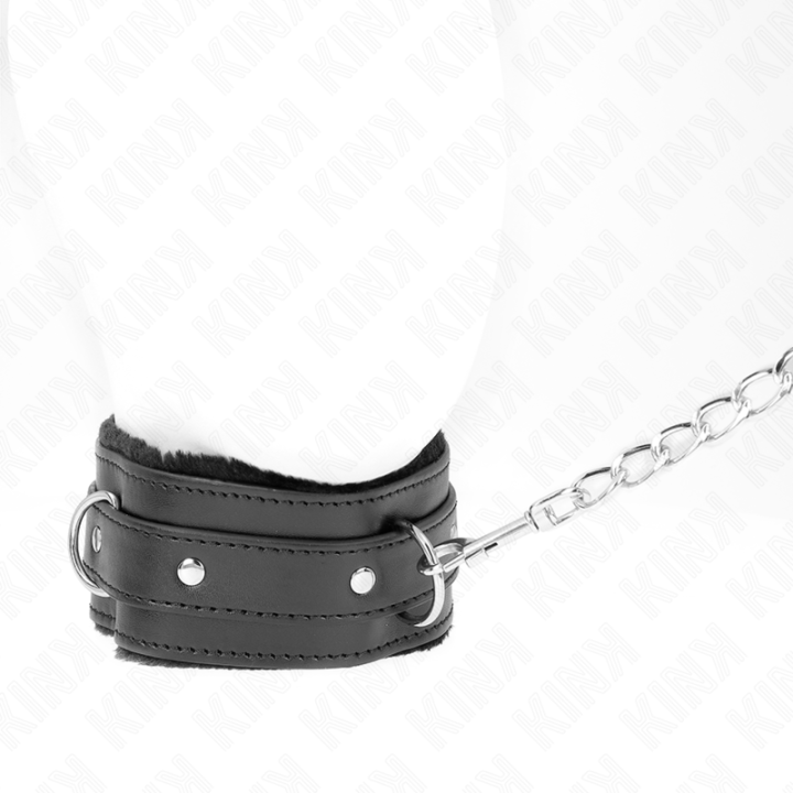 Kink - Colar Com Trela 65 cm Com Restrições Preto 36-42 cm x 5,5 cm