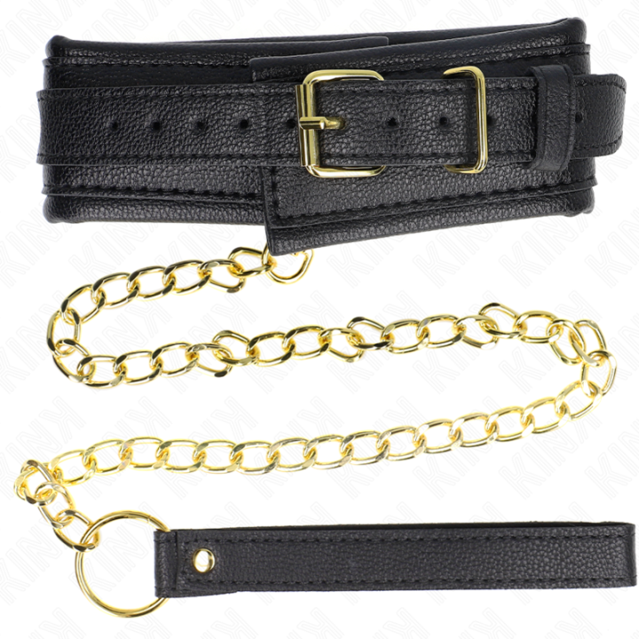 Kink - Necklace With Sponge Imitation Leather Strap Model 1 Adjustable 37-54 cm x 3 cm