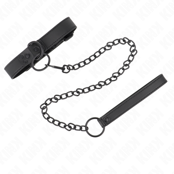 Kink - Collar Con Correa 65 cm Oscuro Ajustable 37-54 cm x 3 cm