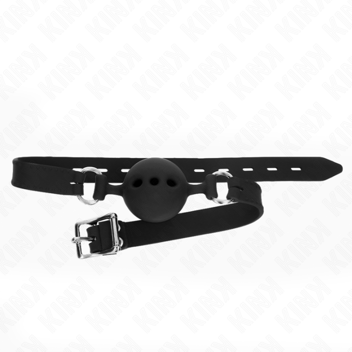 Kink - Bâton Entierement Silicone 55 x 2 cm Avec Boule de 5 cm Taille l Noir Ajustable 35-51 cm