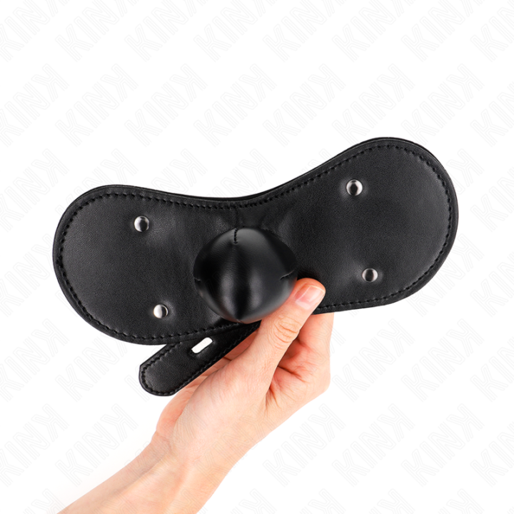 Kink - Masque Boucles Ball Gag Avec Serrure Réglable 42-60 cm