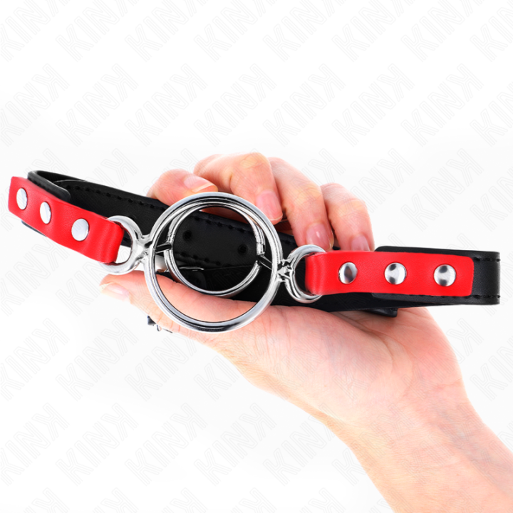 Kink - Mordaza Con Múltiples Juntas Tóricas 4 / 4.8 cm Rojo Ajustable 38 x 56 cm