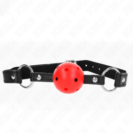 Kink - Boule Creuse Dure Rouge 4,5 cm Gag Modele 1 63,5 x 2 cm