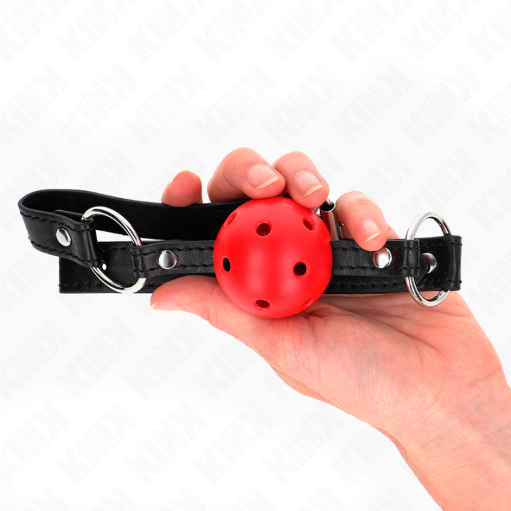 Kink - Bola Vermelha Oca Duro 4,5 cm Gag Modelo 1 63,5 x 2 cm