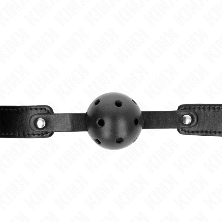 Kink - Black Breathable Ball 4.5 cm Gag 65 x 2.5 cm