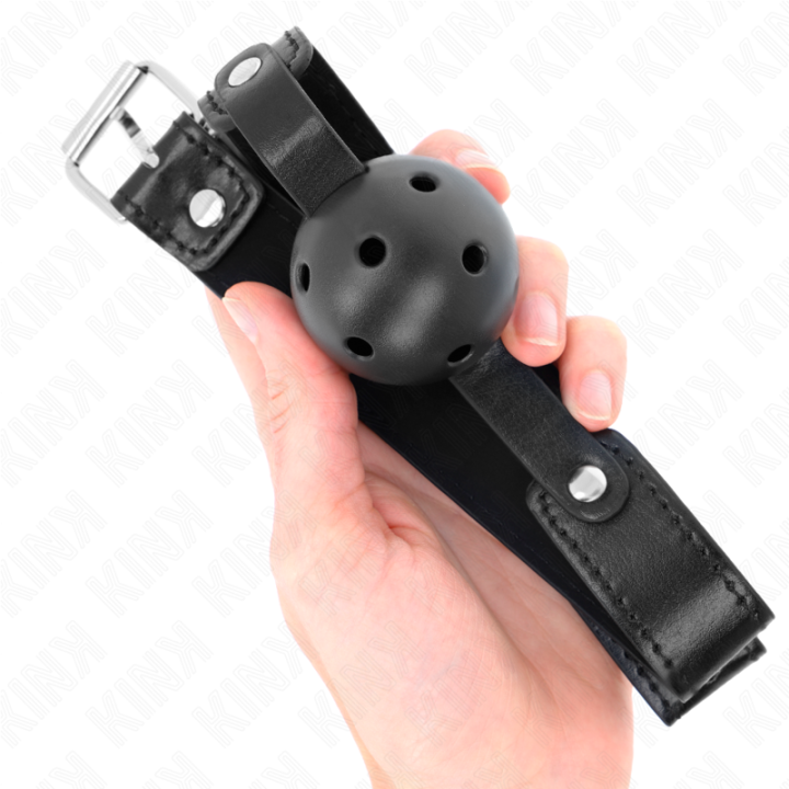 Kink - Black Breathable Ball 4.5 cm Gag 65 x 2.5 cm