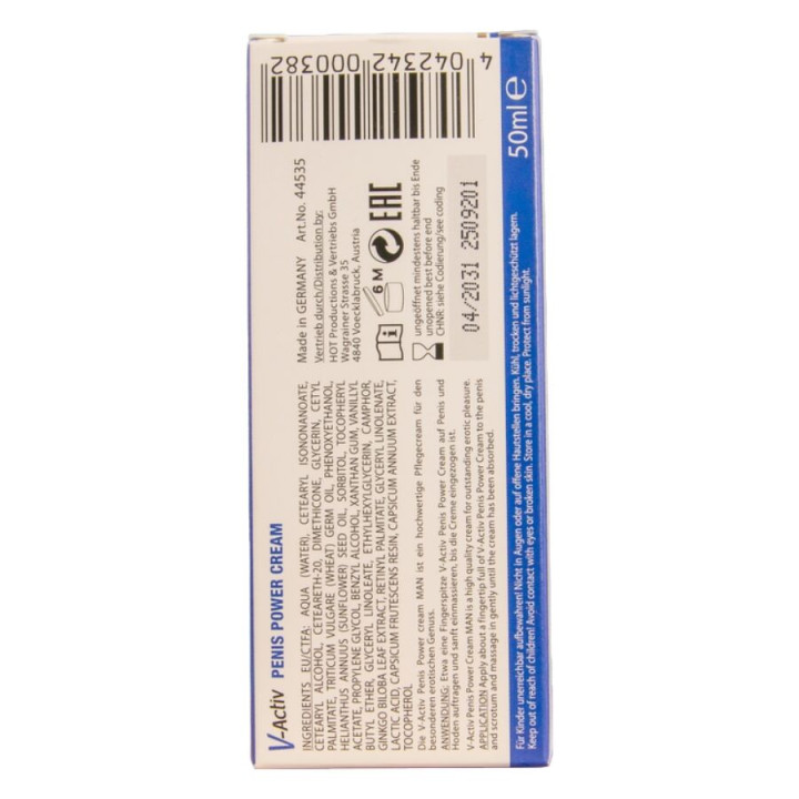 Hot - v-Activ Penis Power Cream Per Uomo 50 ml