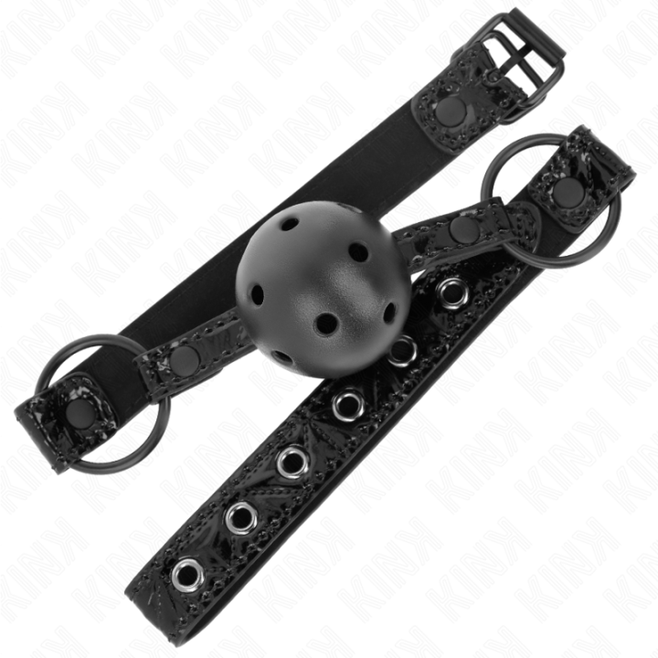 Kink - Bola Padrão Diamante 4,5 cm Gag Modelo 3 64,5 cm Ajustável 42-60 cm