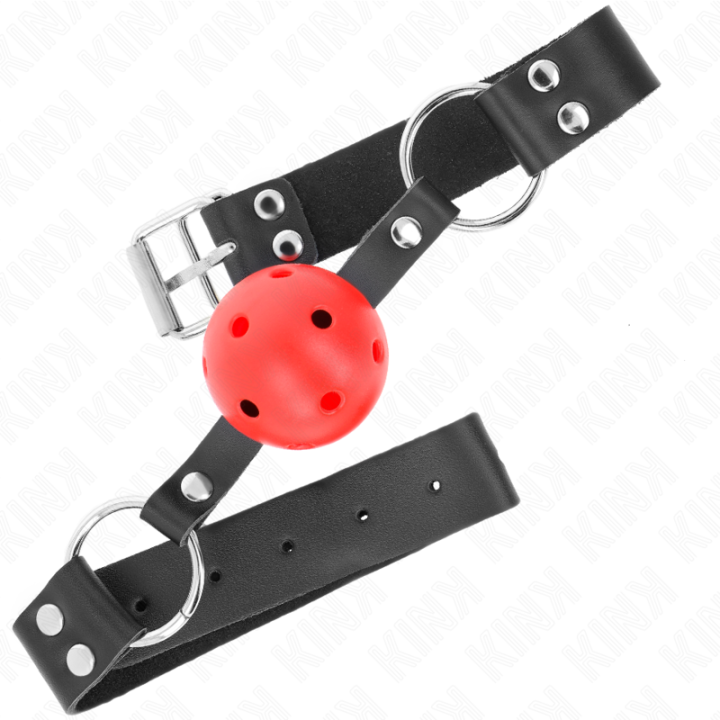Kink - Balle Respirante 4 cm Bag Avec Double Rivet Rouge 62,5 x 2,5 cm Ajustable 42-58 cm
