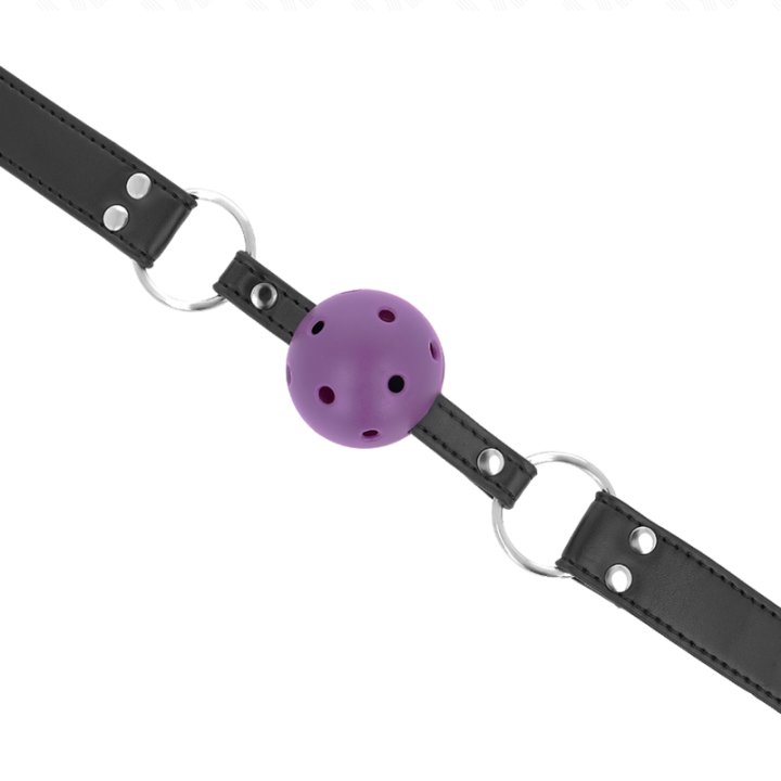Kink - Palla Traspirante Bavaglio 4 cm Con Doppio Rivetto Viola 62,5 x 2,5 cm Regolabile 42-58 cm