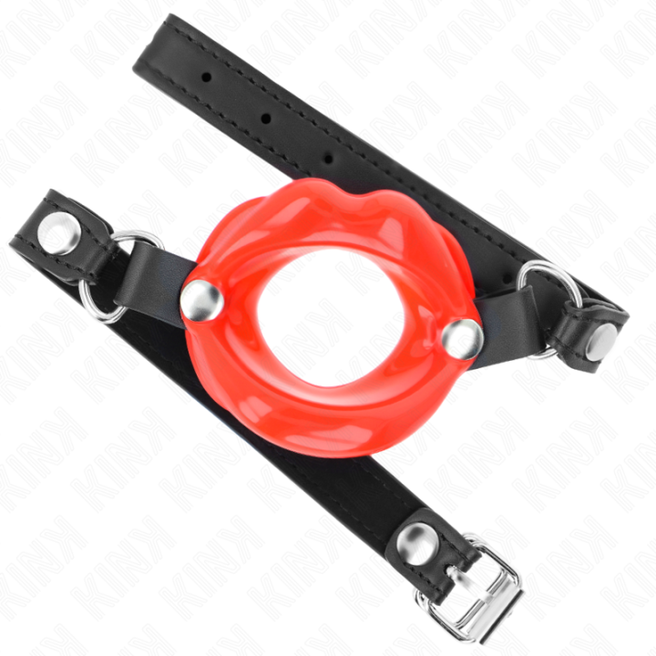 Kink - Bâton Lip 8 cm Avec Sangle en Cuir Rouge 63 x 2 cm Ajustable 39-58 cm