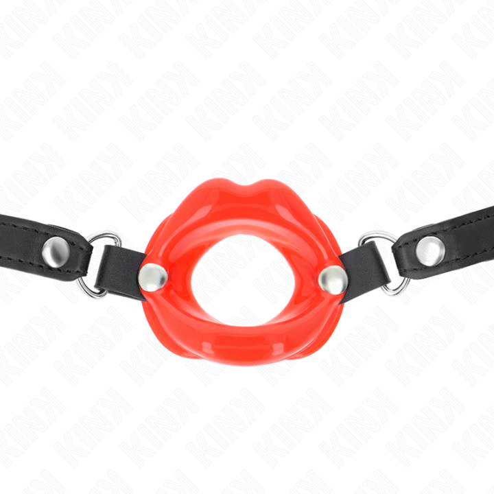 Kink - Bâton Lip 8 cm Avec Sangle en Cuir Rouge 63 x 2 cm Ajustable 39-58 cm