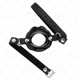 Kink - Bâton Lip 8 cm Avec Sangle en Cuir Noir 63 x 2 cm Ajustable 39-58 cm