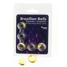 Taloka - 5 Bolas Brasileiras Gel Emocionante Vibrante e Efeito de Choque
