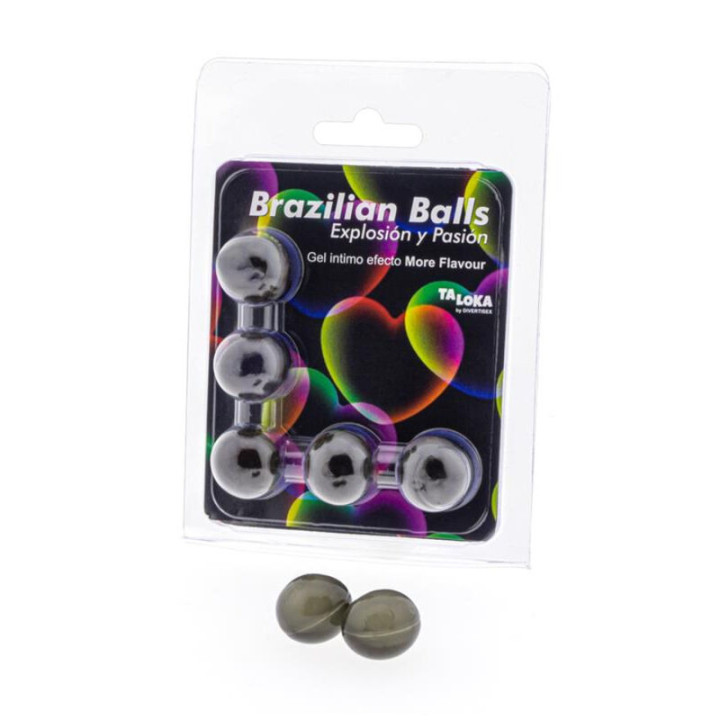 Taloka - 5 Boules Brésiliennes Plus Deffet de Saveur Gel Excitant