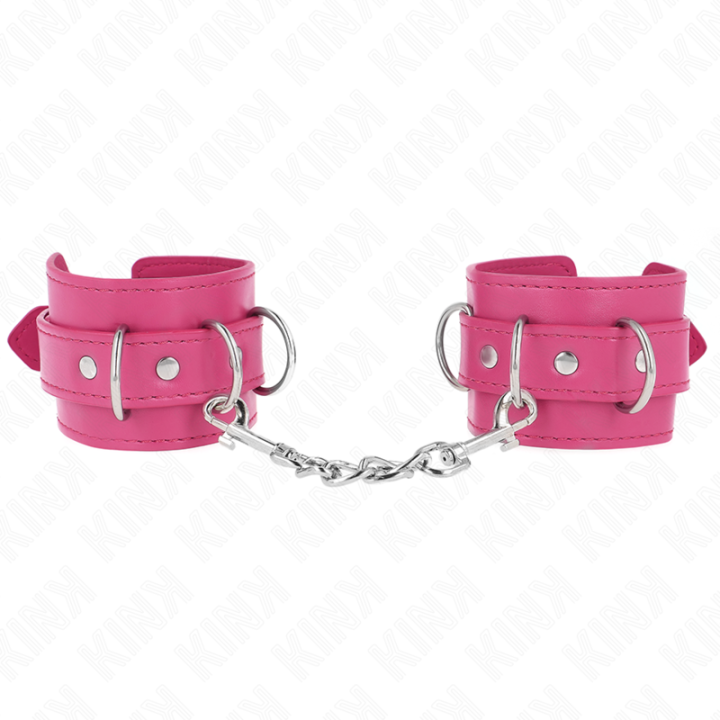 Kink - 3 d-Ring Wrist Restraints Adjustable Pink 17.5-25 cm x 6 cm