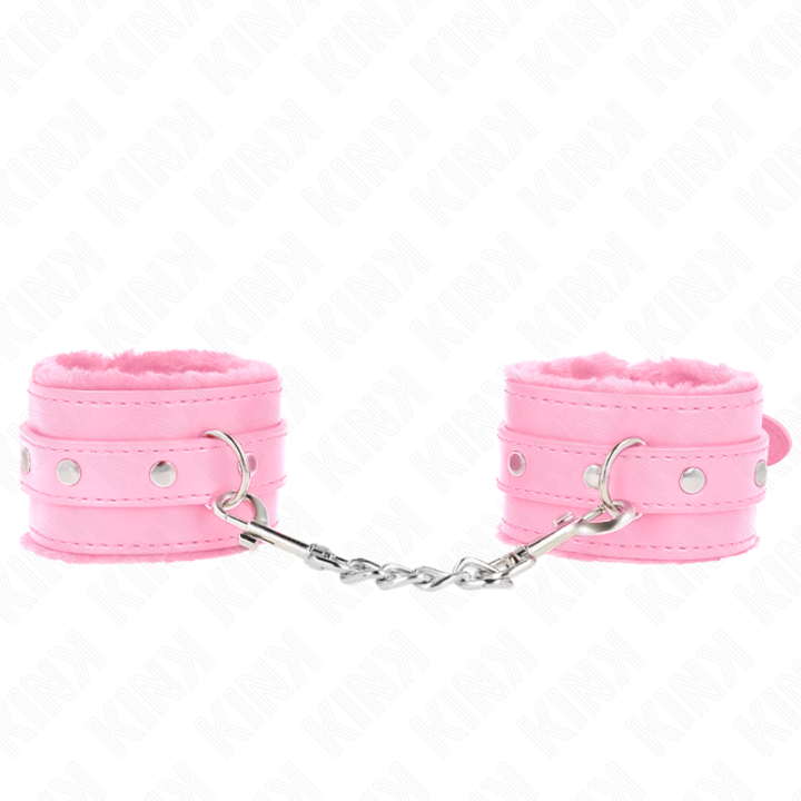 Kink - Pulso Premium Forro de Pele Rosa Com Cinto Rosa Ajustável 17-29 cm x 6 cm