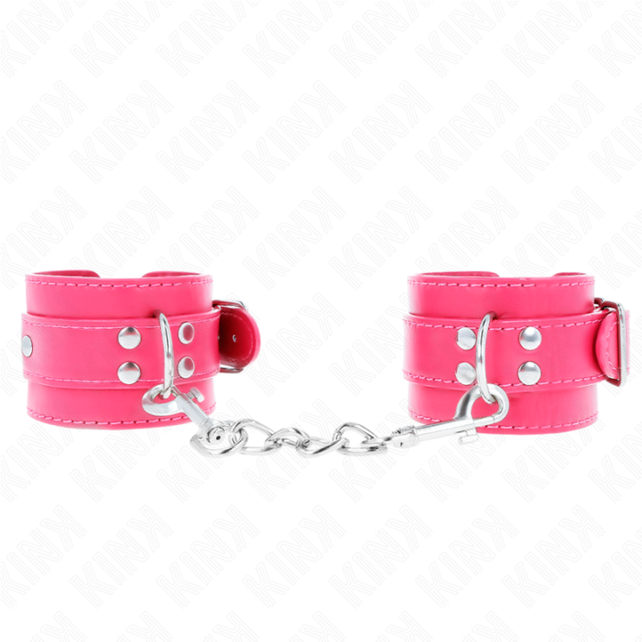 Kink - Wrist Restraints Raspberry Rose With Raspberry Rose Lining Adjustable 20-28 cm x 5.5 cm