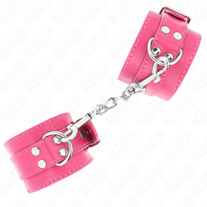Kink - Wrist Restraints Raspberry Rose With Raspberry Rose Lining Adjustable 20-28 cm x 5.5 cm