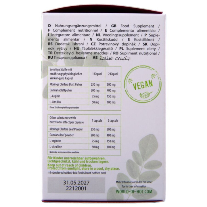 Hot - Moringa Women Caps Woman 60 Units