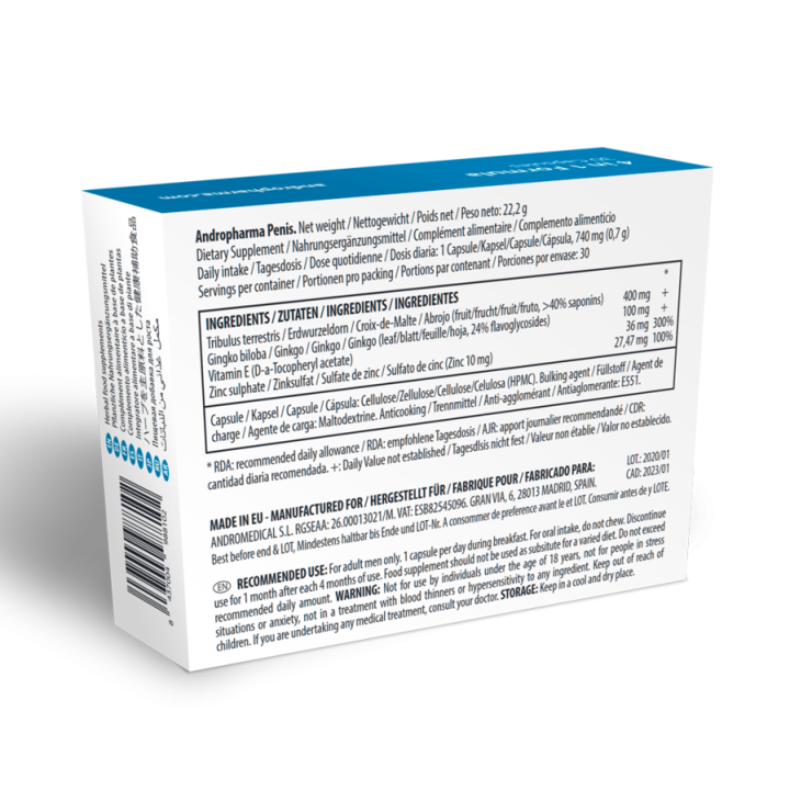 Andropharma Penis - Suplemento de Aumento do Pênis