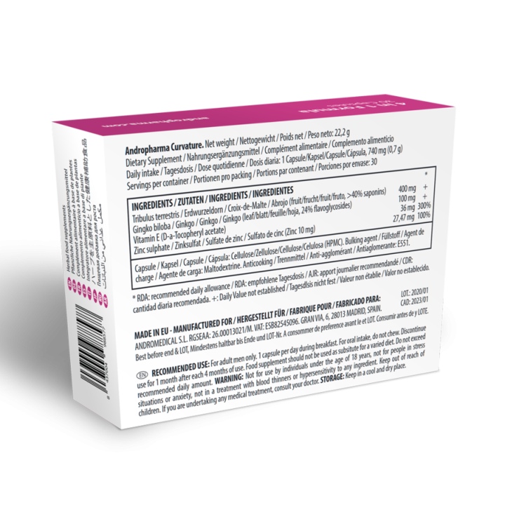 Andropharma Curvature – Complemento Alimenticio Para el Bienestar Masculino