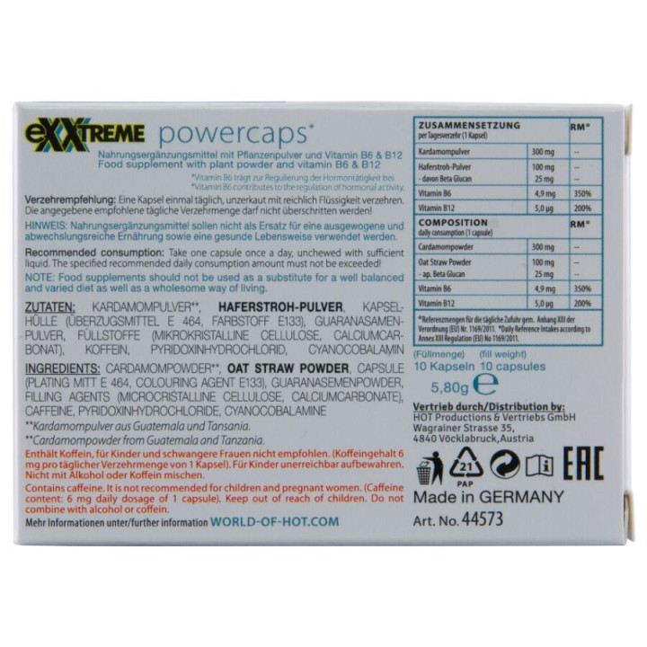Hot - Exxtreme Power Caps Man 10 Jednostek
