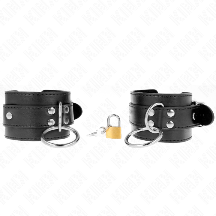 Kink - Retenções de Pulso Bloqueadas o-Ring Preto Ajustáveis 20-28 cm x 5,5 cm