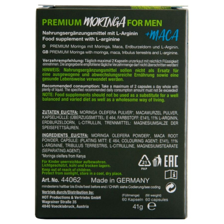 Hot - Moringa Męskie Czapki 60 Sztuk