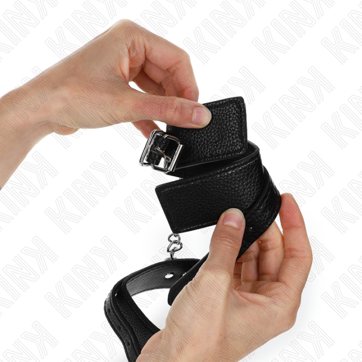 Kink - Snake Pattern Wrist Restraints Black Adjustable 20-28 cm x 5.4 cm