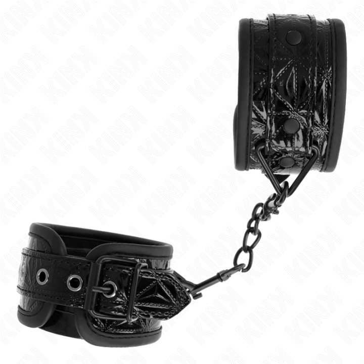 Kink - Appui-Poignets Motif Diamant Noir Ajustable 17-26 cm x 5,5 cm