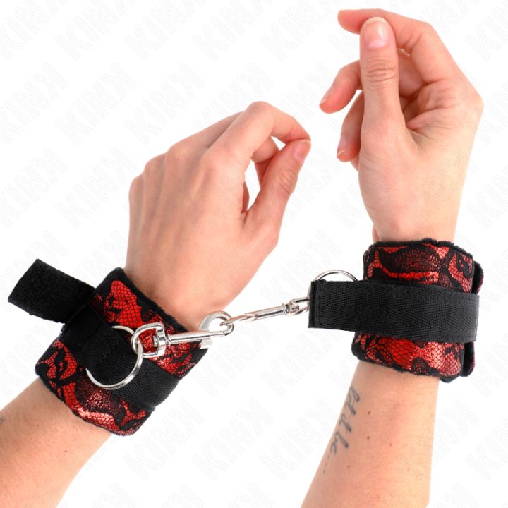 Kink - Restrições de Pulso Scandal Vermelho-Preto