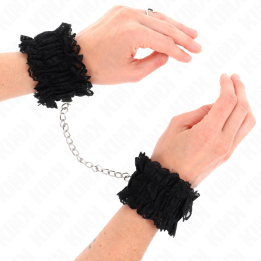 Kink - Muñequeras Elásticas de Encaje Negro