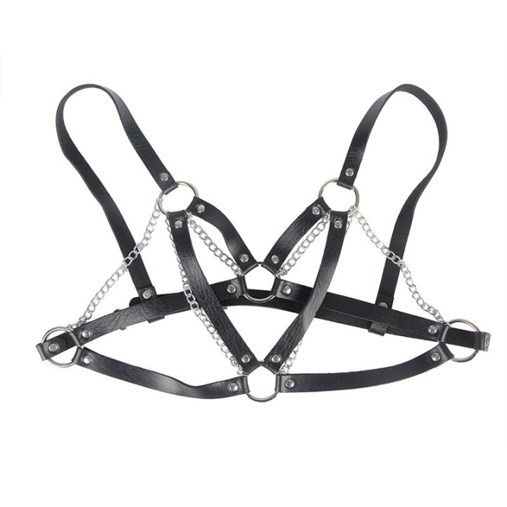 Subblime - 953713 Cinturón de Bondage Punk Hebilla Metal Negro Talla Única