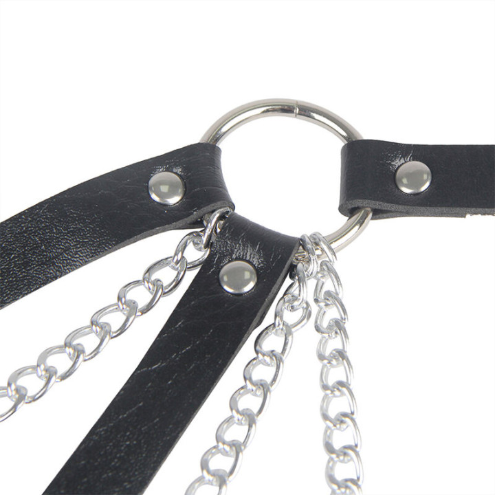 Subblime - 953713 Punk Bondage Gürtel Metallschnalle Schwarz Eine Grösse
