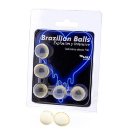 Taloka - 5 Bolas Brasileiras Gel Emocionante Efeito Frio e Vibrao