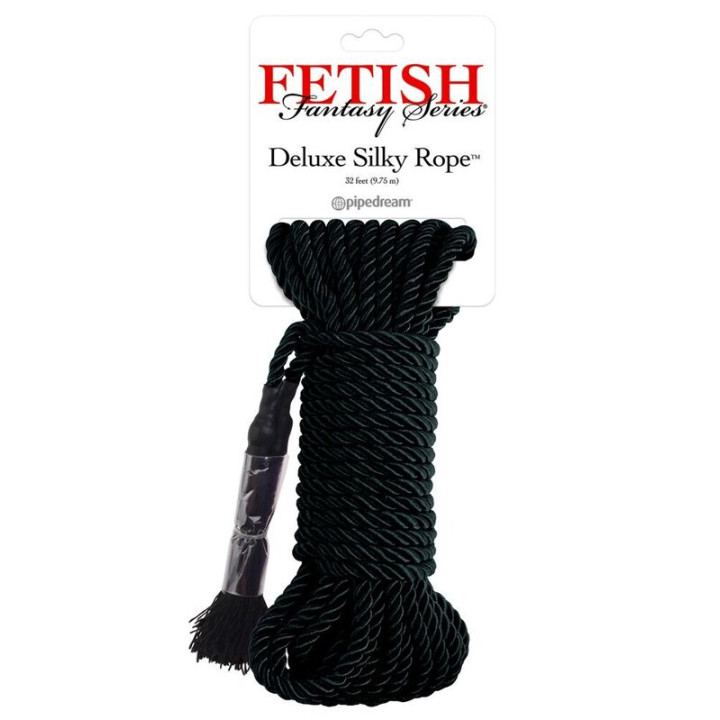 Fetish Fantasy Series - Corde de Soie Noire de Luxe 9,75 m