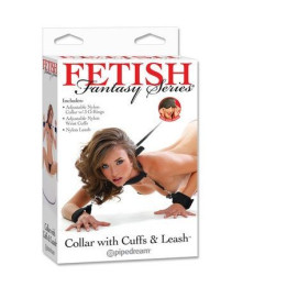 Fetish Fantasy Series - Collar Con Esposas y Correa,