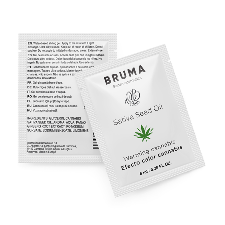 Bruma - Sativa Seed Oil Sliding Gel Aquecedor Sabor Cannabis 6 ml
