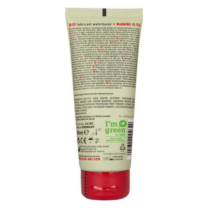 Hot - Bio Lubricant Lubricante Bio Base Agua Efecto Calor 100 ml