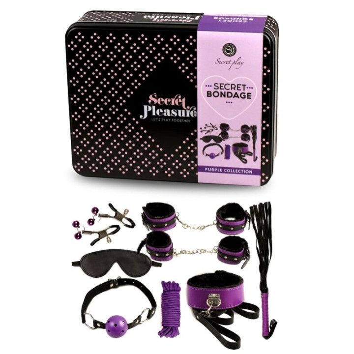 Secretplay - Bdsm Set 8pcs Viola / Nero.