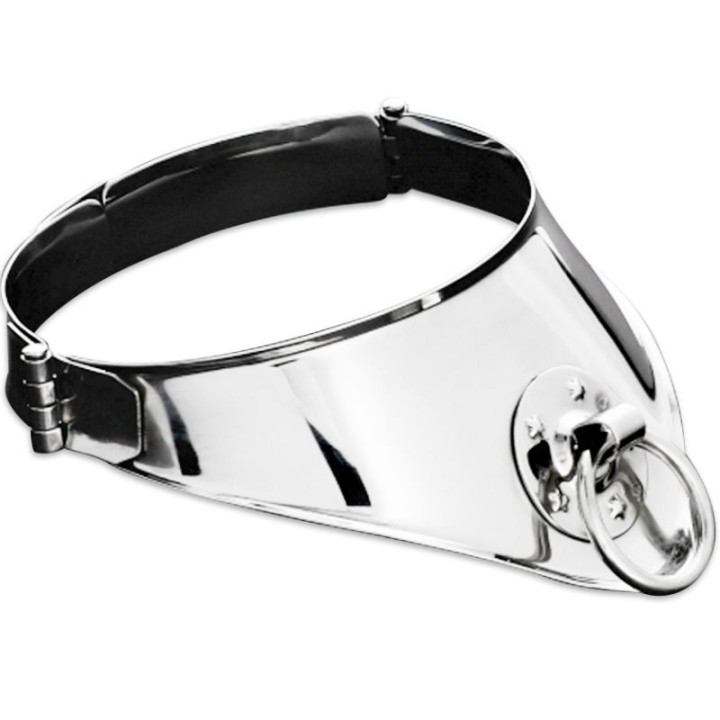Metal Hard - Festhaltungshalsband Mit Ring Und Vorhngeschloss 12,5 cm