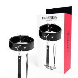 Darkness - Colar de Postura Com Corrente de Couro