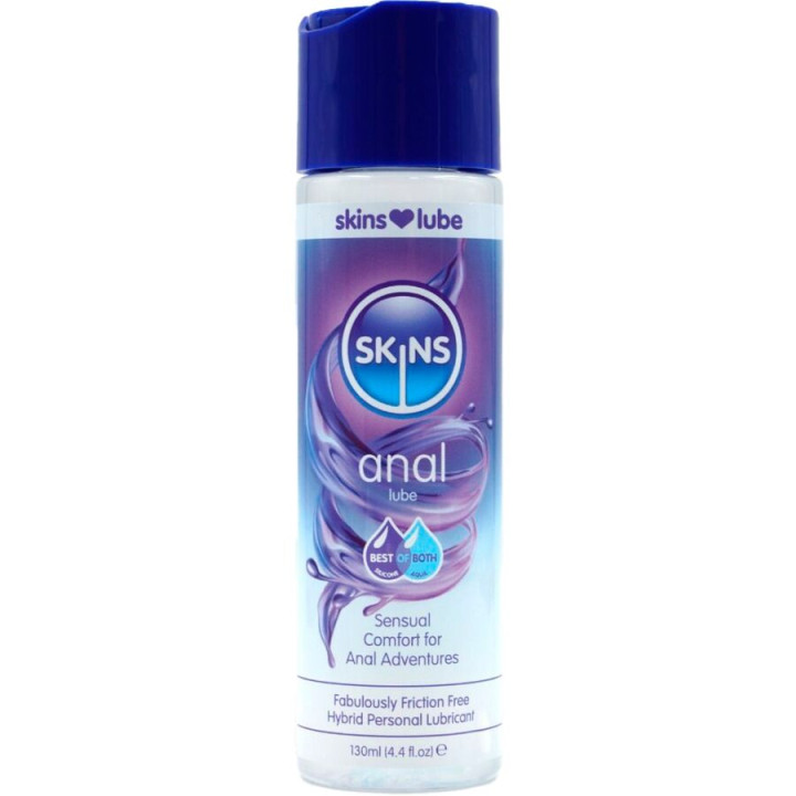 Skins - Lubrifiant Anal Hybride à Base d'Eau et de Silicone 130 ml