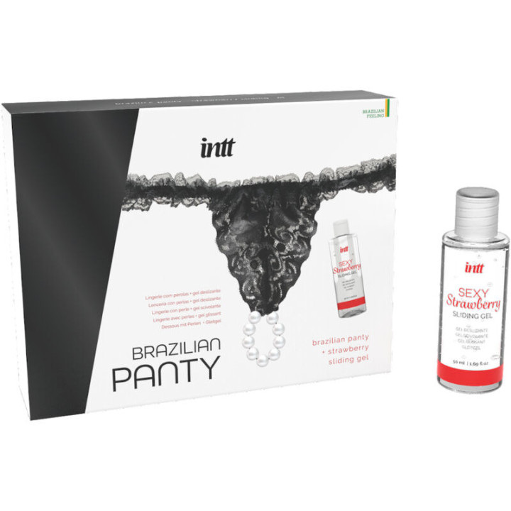 Intt Releases - Calça Preta Brasileira Com Pérolas e Gel Lubrificante 50 ml