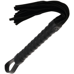 Darkness - Látigo Bondage Negro Con Mango de Piel