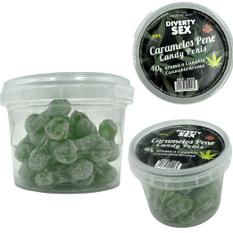 Diablo Picante - 20 Caramelos Con Forma de Pene Con Aroma Cannabis