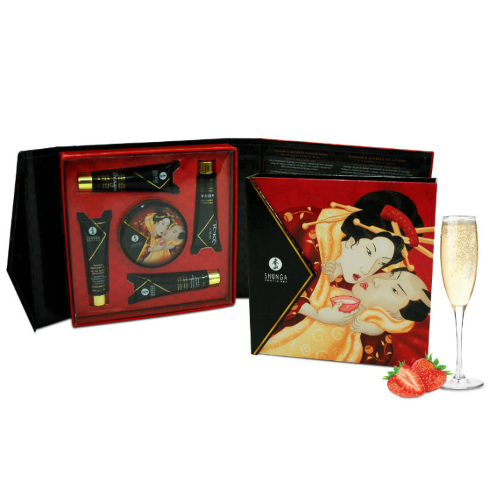 Shunga - Geheimes Geisha-Erdbeer- Und Cava-Kit
