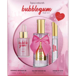 Bijoux - Indiscrets Bubblegum Play Kit Con Aceite Gel & Brillo de Labios