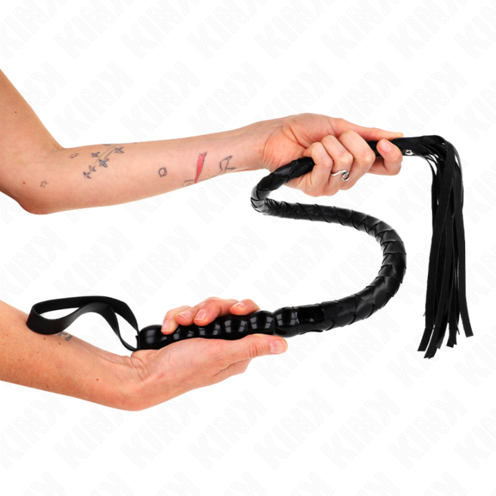 Kink - Schlangenpeitsche Mit Perlen 80 cm